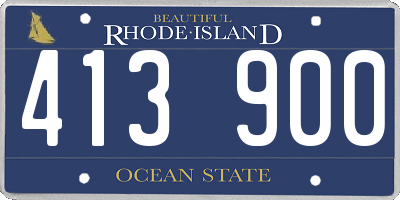 RI license plate 413900