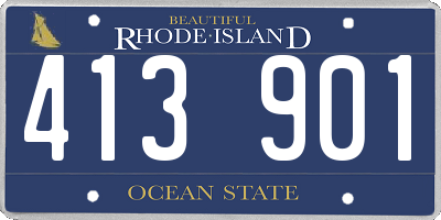 RI license plate 413901