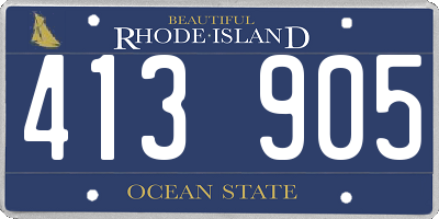 RI license plate 413905