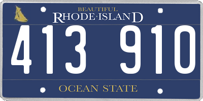 RI license plate 413910