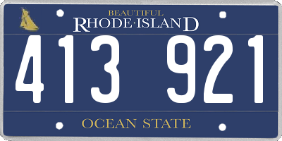 RI license plate 413921