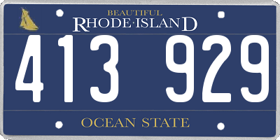 RI license plate 413929