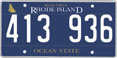 RI license plate 413936