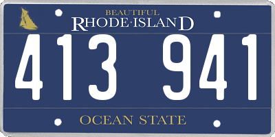 RI license plate 413941