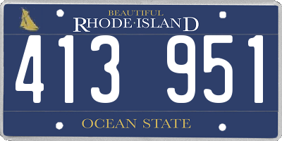 RI license plate 413951