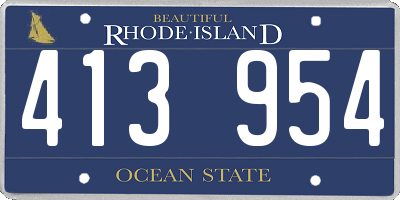 RI license plate 413954