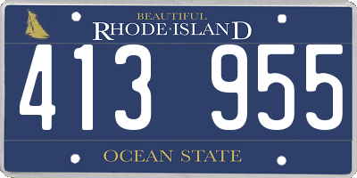 RI license plate 413955