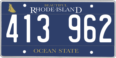 RI license plate 413962