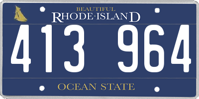 RI license plate 413964