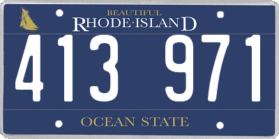 RI license plate 413971