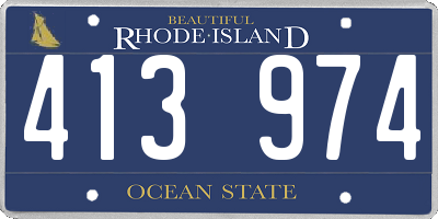 RI license plate 413974