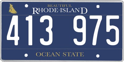 RI license plate 413975