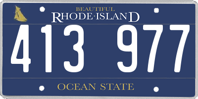 RI license plate 413977