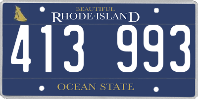RI license plate 413993