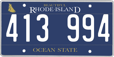 RI license plate 413994
