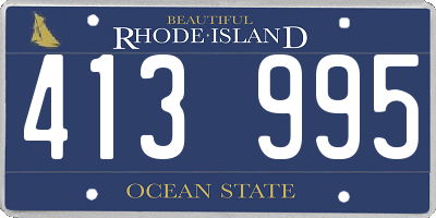 RI license plate 413995