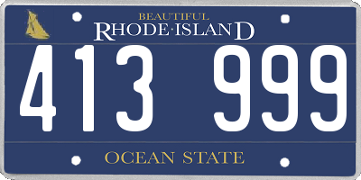 RI license plate 413999