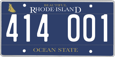 RI license plate 414001