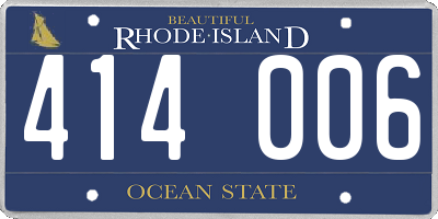 RI license plate 414006