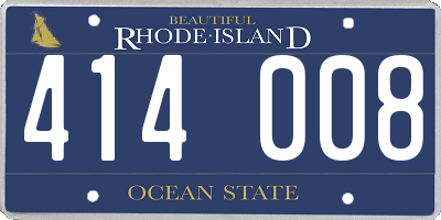 RI license plate 414008