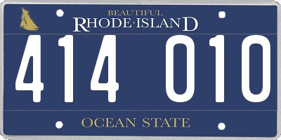 RI license plate 414010