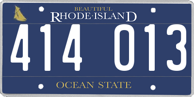 RI license plate 414013