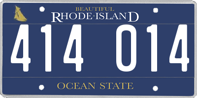 RI license plate 414014