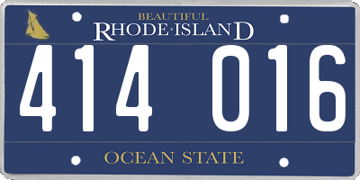 RI license plate 414016