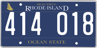 RI license plate 414018