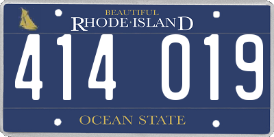 RI license plate 414019