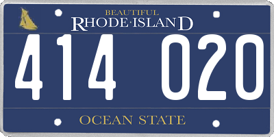 RI license plate 414020
