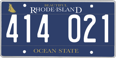 RI license plate 414021