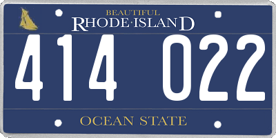 RI license plate 414022
