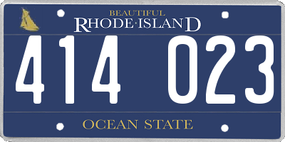 RI license plate 414023