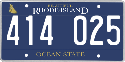 RI license plate 414025