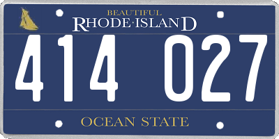 RI license plate 414027