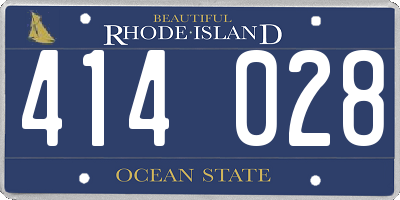 RI license plate 414028