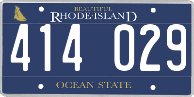 RI license plate 414029