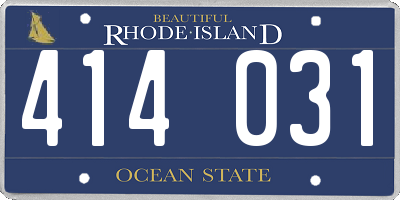 RI license plate 414031