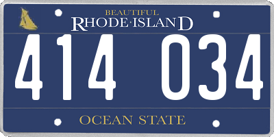 RI license plate 414034