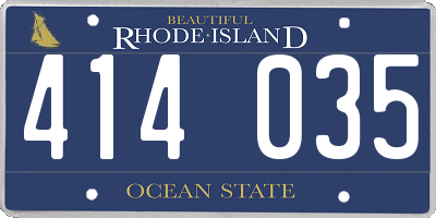 RI license plate 414035