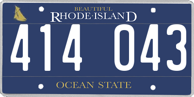 RI license plate 414043