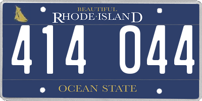 RI license plate 414044