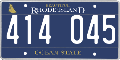 RI license plate 414045