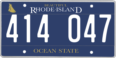 RI license plate 414047