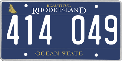 RI license plate 414049