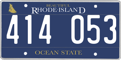 RI license plate 414053