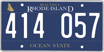 RI license plate 414057