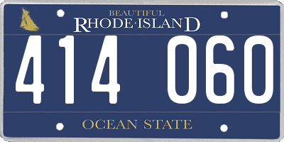 RI license plate 414060