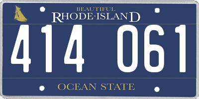 RI license plate 414061
